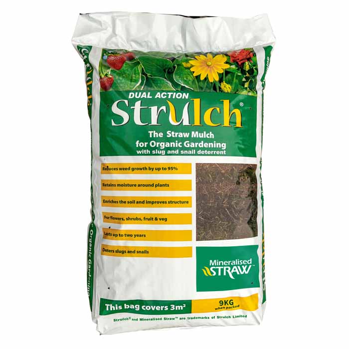 Strulch Mineralised Straw Garden Mulch 9kg x2 (v2)